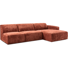 Hoekbank Romont met longchair rechts terra basic comfort 