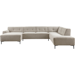 Hoekbank rechts Tordera lichtgrijs premium comfort