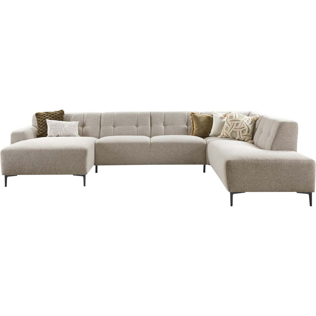 Hoekbank rechts Tordera lichtgrijs premium comfort