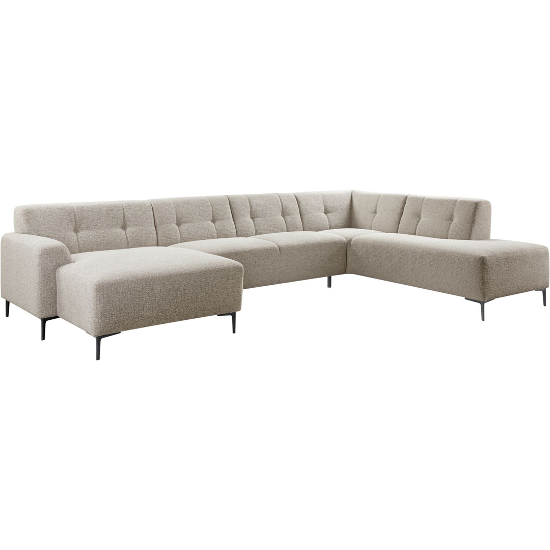 Hoekbank rechts Tordera lichtgrijs premium comfort