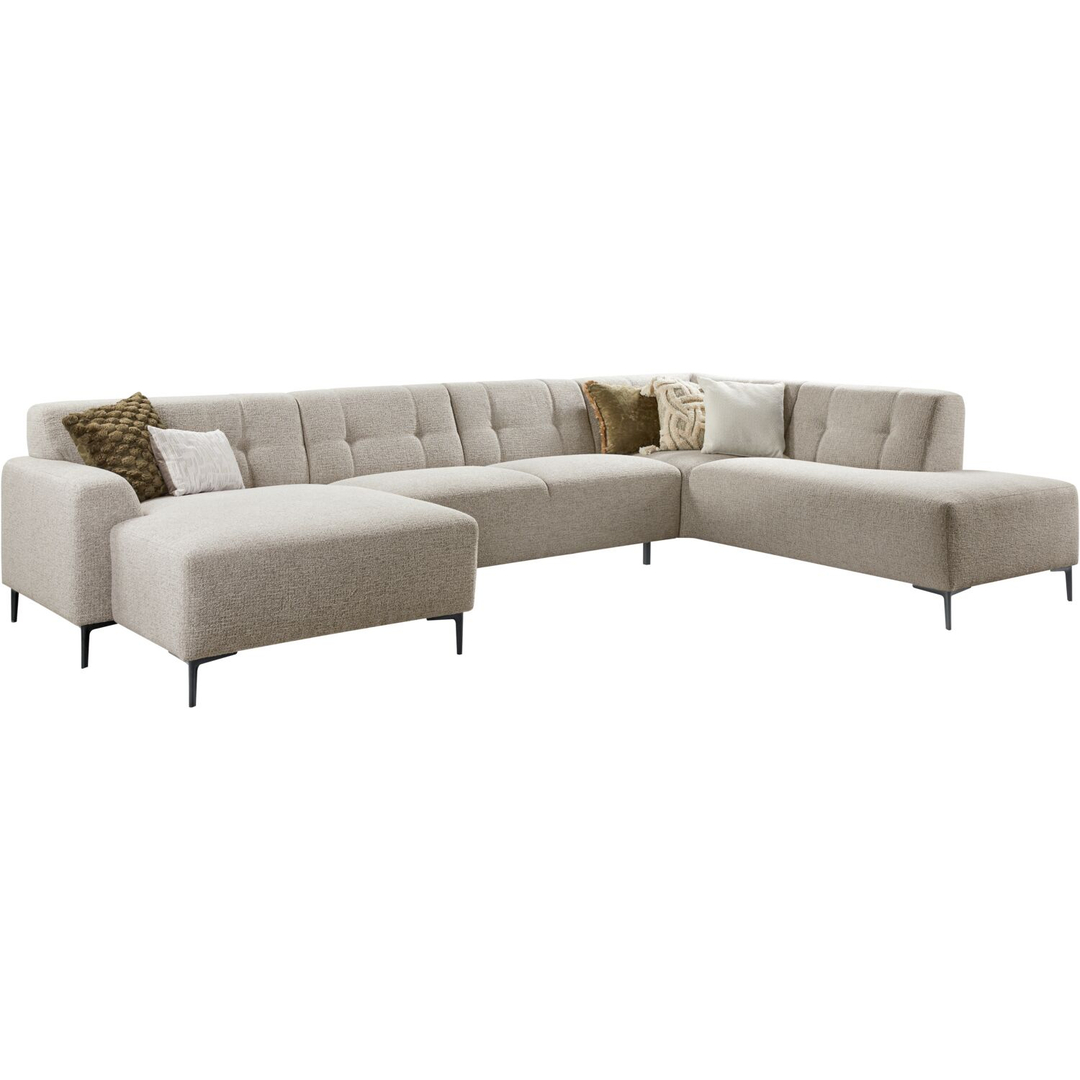 Hoekbank rechts Tordera lichtgrijs premium comfort