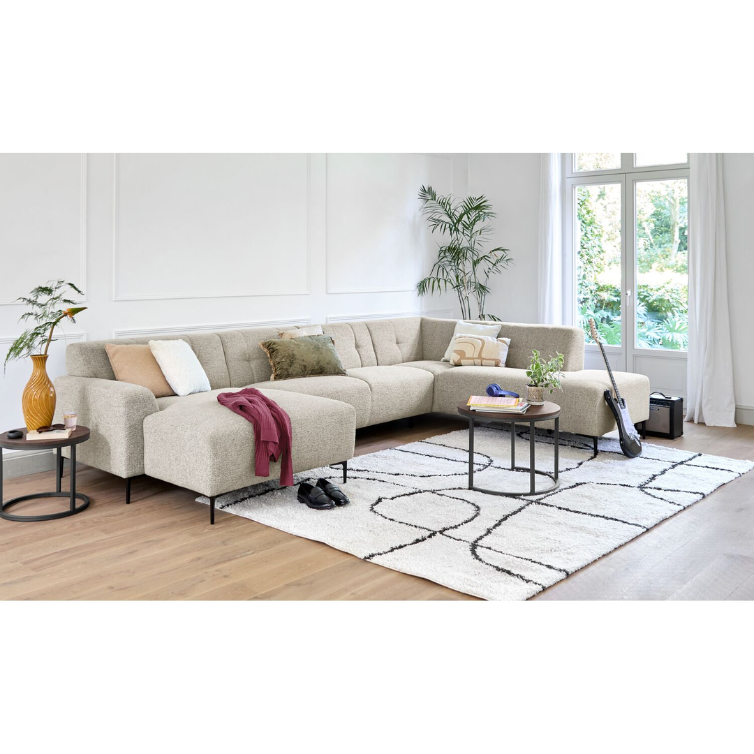 Hoekbank rechts Tordera lichtgrijs premium comfort