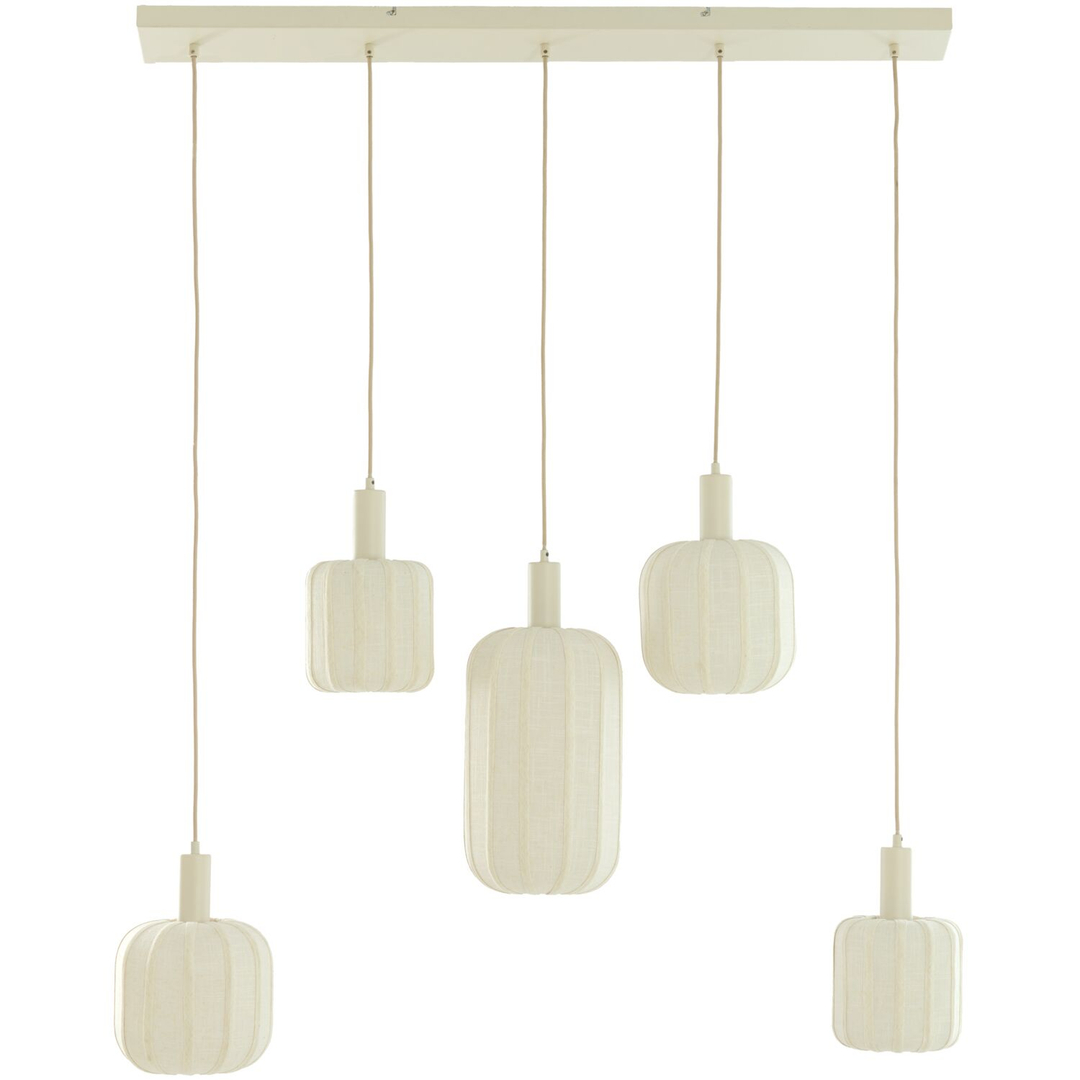 Hanglamp Falkirk 5-lichts crème