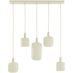 Hanglamp Falkirk 5-lichts crème