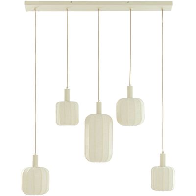 Hanglamp Falkirk 5-lichts crème