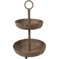 Decoratieplateau 25x25x40 cm bruin