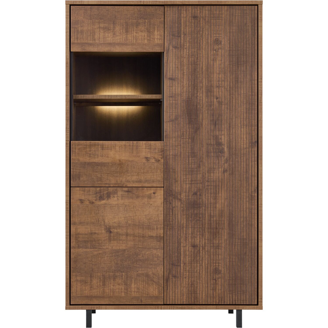 Opbergkast Otranto 180x109x45 cm met verlichting bruin
