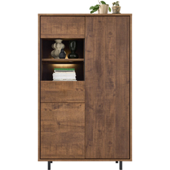 Opbergkast Otranto 180x109x45 cm met verlichting bruin