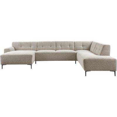 Hoekbank rechts Tordera lichtgrijs basic comfort