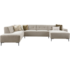 Hoekbank links Tordera lichtgrijs basic comfort