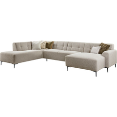 Hoekbank links Tordera lichtgrijs basic comfort