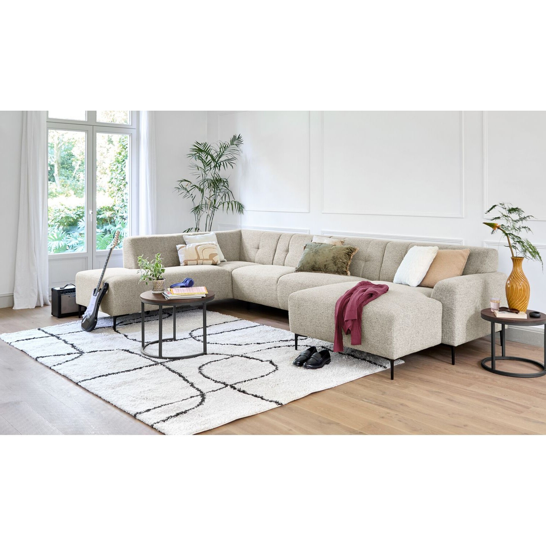 Hoekbank links Tordera lichtgrijs basic comfort