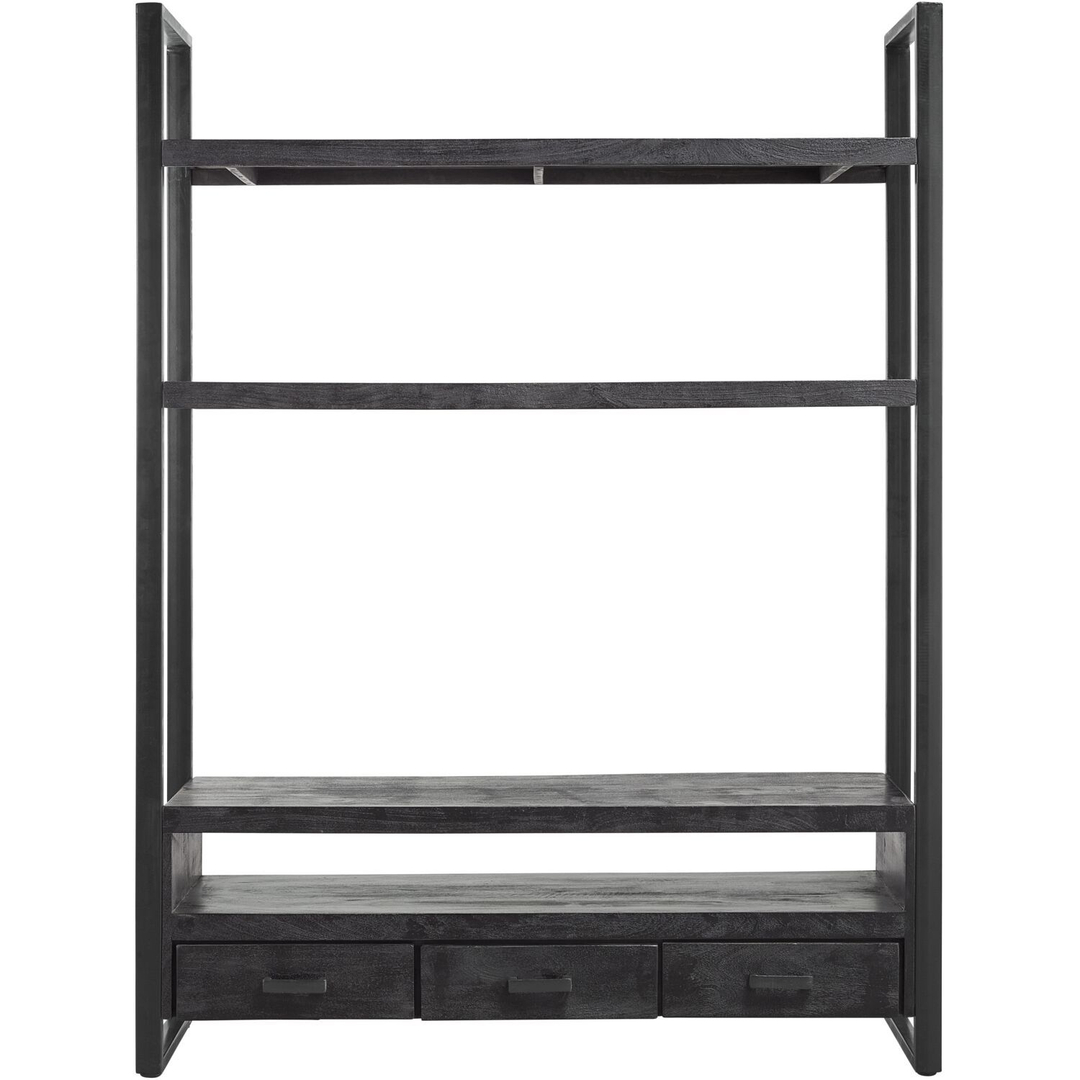 NEWHAVEN TV-meubel hoog 200cm 3 l,4 ov zwart