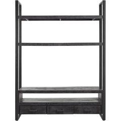 NEWHAVEN TV-meubel hoog 200cm 3 l,4 ov zwart
