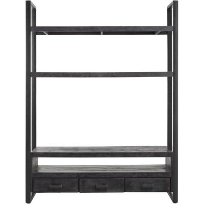 NEWHAVEN TV-meubel hoog 200cm 3 l,4 ov zwart