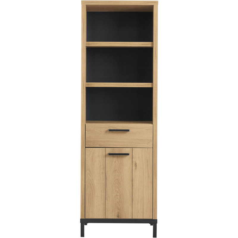 LAMARO Boekenkast 1dr, 1la, 3ov gold hudson oak