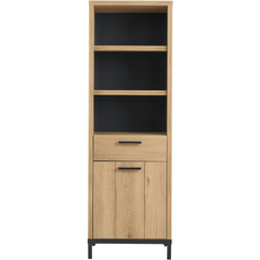 LAMARO Boekenkast 1dr, 1la, 3ov gold hudson oak