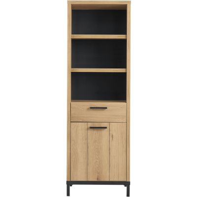 LAMARO Boekenkast 1dr, 1la, 3ov gold hudson oak