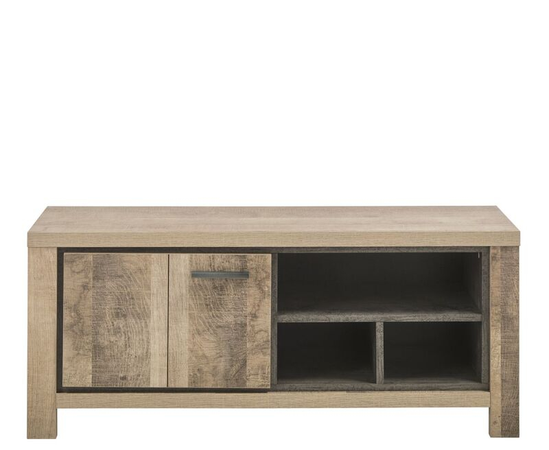 MAZEDO TV-meubel 1dr,3ov sand/metal kleurMazedo 