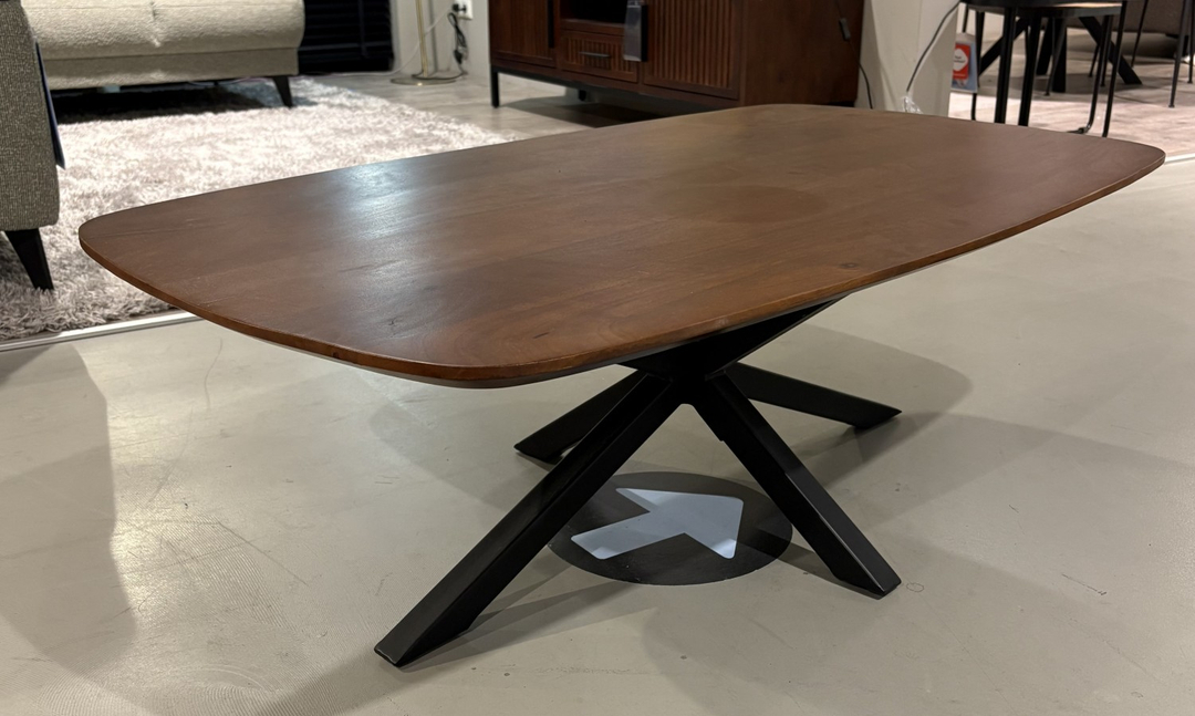 MAVERNA Salontafel Deens ovaal mangohout bruin