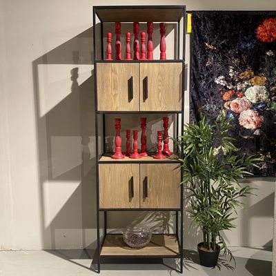 RAFFIN 15961 Boekenkast 4D+3OV eiken fineer