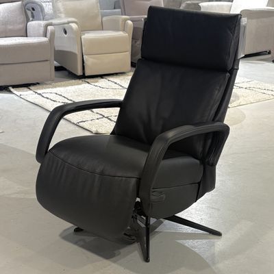 ORONA Relaxfauteuil S ldr soleda/split 441-black