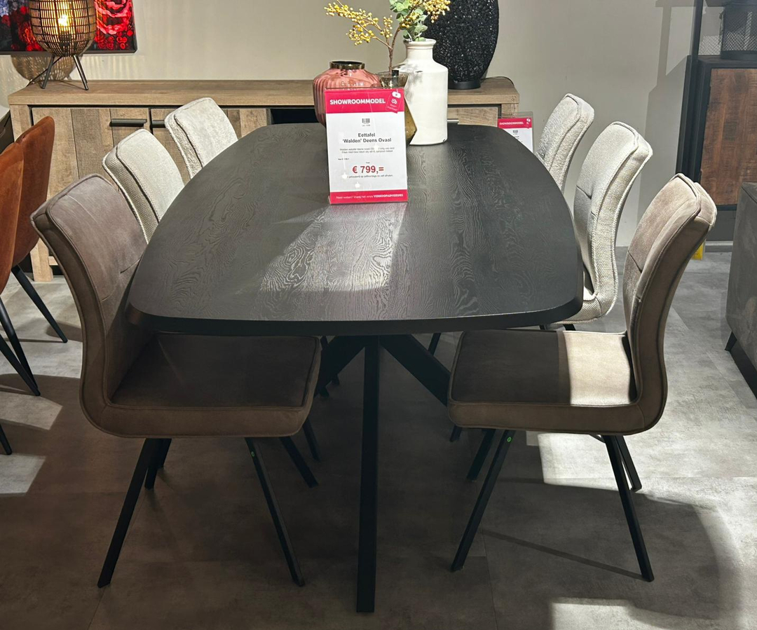 WALDEN Eettafel Deens ovaal 220x110 omg.verj.rand