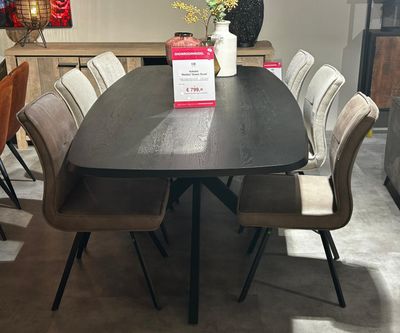 WALDEN Eettafel Deens ovaal 220x110 omg.verj.rand