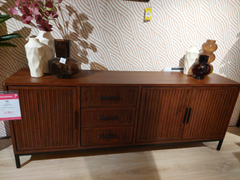 MAVERNA Dressoir 3D+3L mangohout bruin