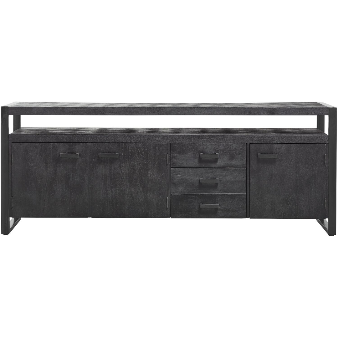 NEWHAVEN Dressoir 210cm 3 d,3 l,1 ov zwart
