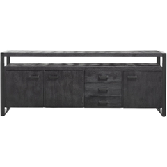 NEWHAVEN Dressoir 210cm 3 d,3 l,1 ov zwart