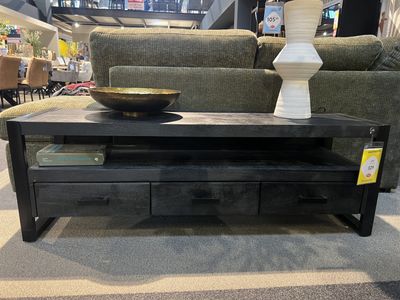 NEWHAVEN TV-meubel 150cm 3 laden,1 ov zwart