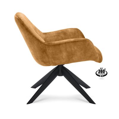 LONGFIELD Draaifauteuil adore 28-cognac
