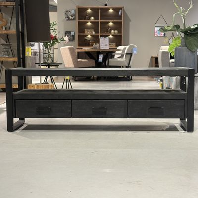 NEWHAVEN TV-meubel 150cm 3 laden,1 ov zwart