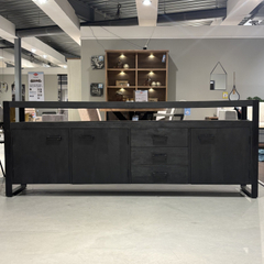 NEWHAVEN Dressoir 210cm 3 d,3 l,1 ov zwart