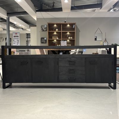 NEWHAVEN Dressoir 210cm 3 d,3 l,1 ov zwart