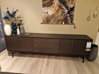 BELVIO Dressoir 4D+3L dark oak veneer