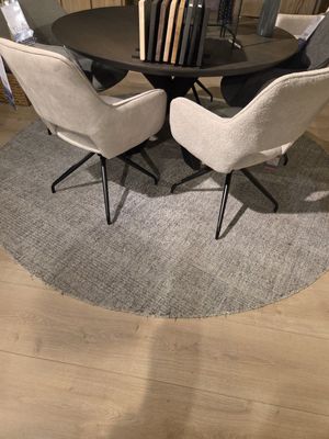 ACCADIA vloerkleed Ø 240cm Silver