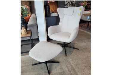 Draaifauteuil Renville + hocker