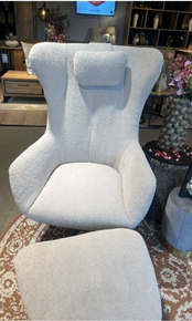 Draaifauteuil Renville incl voetenbank & nekkussen